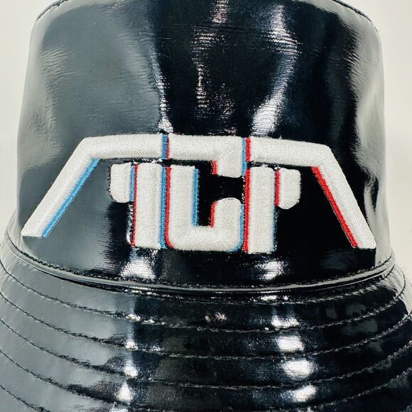 MCM Meta Cyberpunk Logo Embroidery Bucket Hat In Glossy Black NWT $350 - Picture 9 of 14